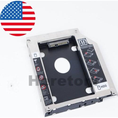 2.5" 9.5mm SATA 2nd HDD SSD Hard Drive Caddy Adapter For MacBook Pro A1278 A1286 A1297 CD ROM Optical Bay