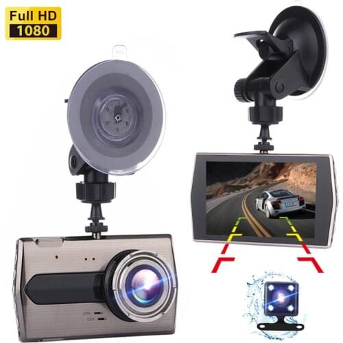 Car DVR Dash Camera Rear View Video Recorder 1080P Full HD 4" Loop Recording G Sensor Night Vision 170° Dashcam Registrat