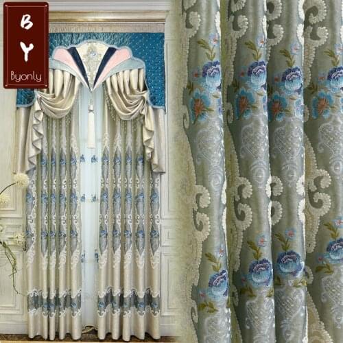 European super Luxury Curtains for Window new Styles for Living Room Elegant Drapes European Curtains Embroidered curtains