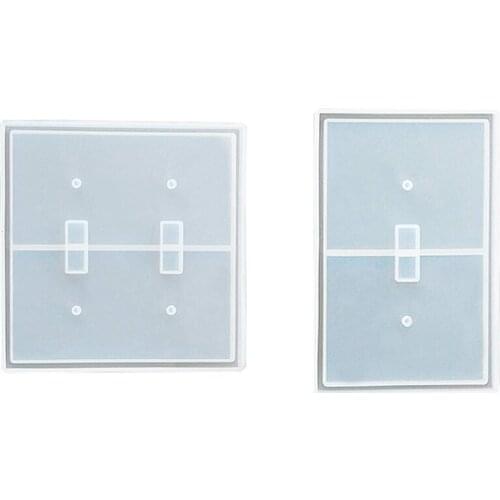 2PC Switch Panel Resin Mold,Wall Switch Mold,Switch Panel Silicone Mould, Epoxy Mold for DIY Jewelry Craft Making