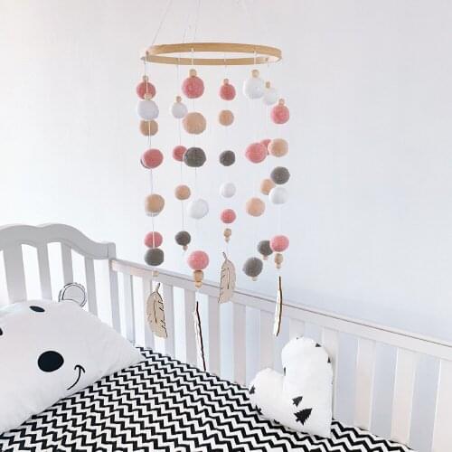 Baby Rattles Crib Mobiles Toy Bed Bell for 0-12 Month Cotton Carousel For Cots Projection Baby Girls Home Decor Dropshipping