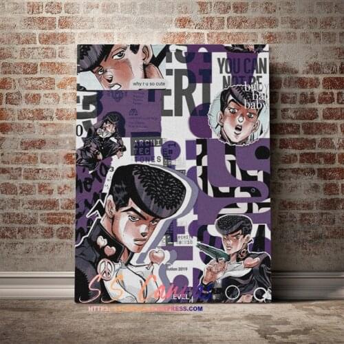 Josuke Higashikata JoJos Bizarre Decoration Canvas Home Decor Painting Poster Living Room Wall Art Bedroom Prints Pictures