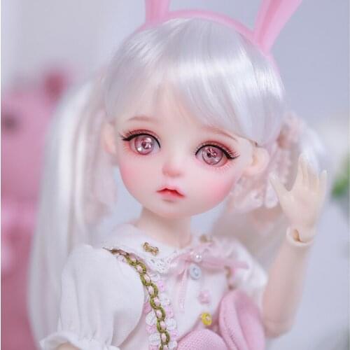 Liss 1/6 BJD YOSD Doll Toys DIY Manual Cute Cartoon Anime Double Tail Rabbit Ears Dressed up Make Up BJD Doll Toys For Girl Gift