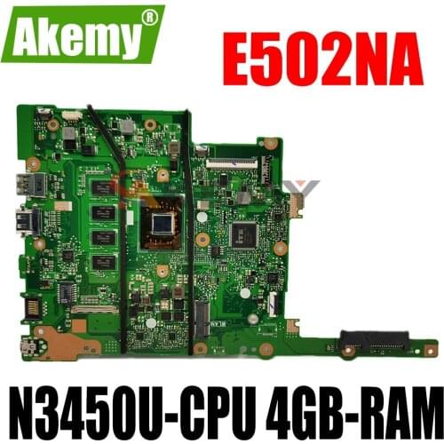 Akemy E502NA Motherboard For ASUS E402N E502N E402NA E502NA R417N Laotop Mainboard with N3450U-CPU 4GB-RAM