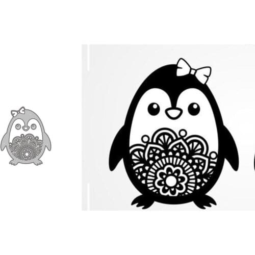 Metal cutting dies Penguin mold card Scrapbook paper craft knife mould blade punch stencils New 2021