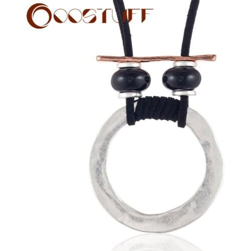 Trendy Jewelry Long Necklace for Women with Silver Color Pendant Black Stone necklace&pendant Wholesale Choker 2020 Hotsale New