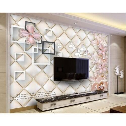 Beibehang papel de parede Soft bag palace style golden jewelry flowers living room wall wallpaper for walls 3 d hudas beauty