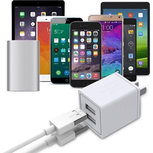 5V 2.1A US Plug Dual USB Ports Wall Charger Adapter Portable Fast Charging for Mobile Phone Fast Charge Head Double USB