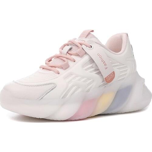 2021 Summer New Sports Footwear Women Running Chunky Ladies Sneakers Outdoor Mesh Breathable Platform Students Walking Shoes