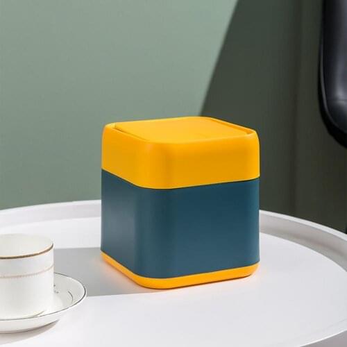 PP Durable Garbage Can Trash Bucket Waste Storage Bin Premium Trash Box Creative for Indoor