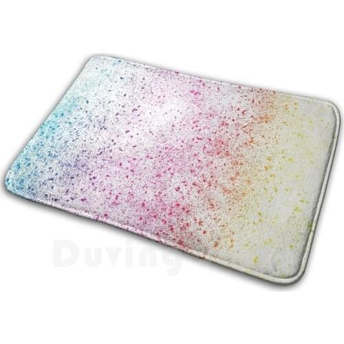 Rainbow Dust Mat Rug Carpet Anti-Slip Floor Mats Bedroom Rainbow Dust Vector 9 Background Pride Gay Color Bright Cheer Joy Happy