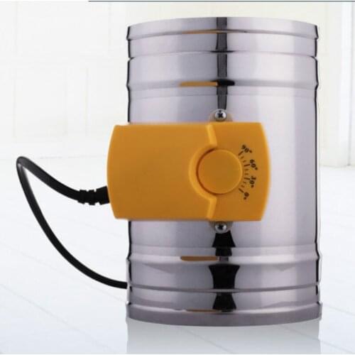 75-350mm adjustable electric air volume control pipe motorized duct valve SS201 electric air damper valve