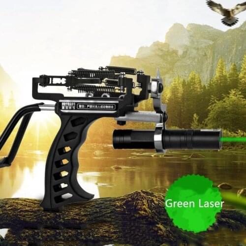 High Quality Laser Slingshot Hunting Bow Accessories Catapult Fishing Slingshot Powerful Catapult Crossbow Bow Shooting Arrows