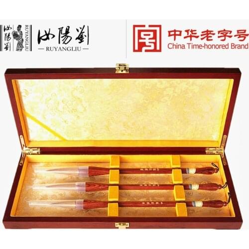 RUYANGLIU High Quality Weasel Hair Brushes Pen Chinese Calligraphy Brush Pen Traditional Chinese Writing Painting Brush Pen Set