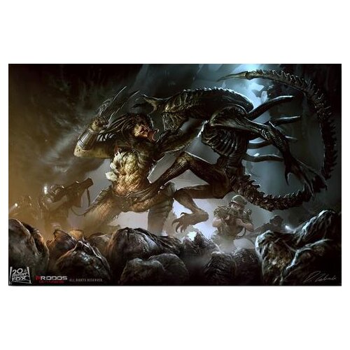 Alien vs Predator Art Film Print Silk Poster Home Wall Decor 24x36inch