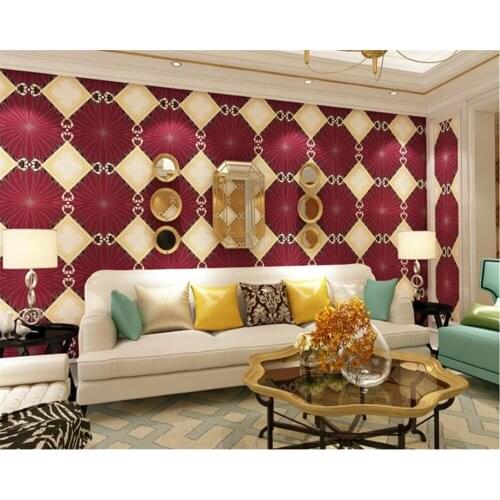 Beibehang Modern minimalist 3D, three-dimensional diamond nonwoven wallpaper customs KTV box Hotel clothing store 3d wallpaper