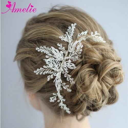 Wedding Hair Jewelry Crystal Rhinestone Hair Clip Bridal Headpiece Accessories For Dress
