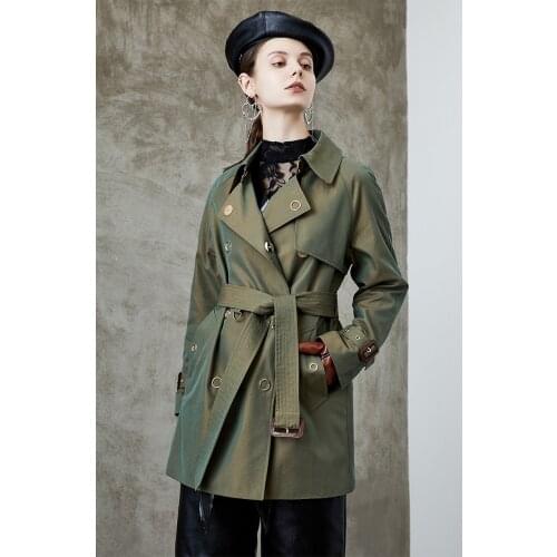 Spring Autumn Womens High Quality Designer Loose Trench coat A186