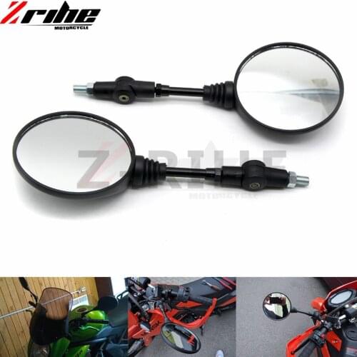 FOR Aprilia Bmw Buell Ducati YAMAHA Tirumph chrome 10mm 8mm universal motorbike side mirrors motorcycle rearview mirror moto