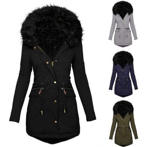 2021 Winter Padded Coats Women Cotton Wadded Jacket Medium Long Parkas Thick Warm Hooded Quilt Snow Outwear Abrigos Outerwear