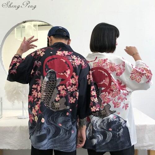 Women Harajuku Cardigan Japanese Kimono Summer Digital Printed Loose Shirt Tops Casual Woman Man Kimonos Coat V1409