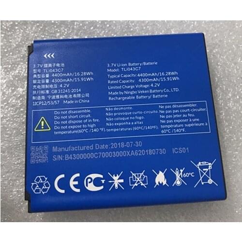 100% new Original 4400mAh TLi043C7 Battery For Alcatel Linkzone 2 Wi-Fi Hotspot MW43TM21