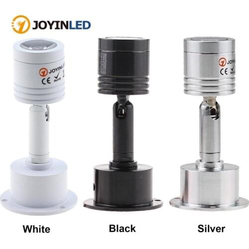 2pcs White/Black/Silver AC85-265V Built-in Driver LED Mini Downlight Cabinet Spot Light 3W For Ceiling Surfaced Mounted Lamp