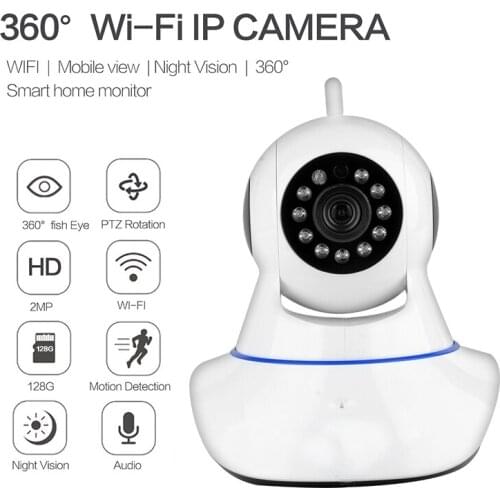 2MP 1080P 360 Degree PTZ WIFI IP Camera Support 433Mhz RF Alarm Sensor
