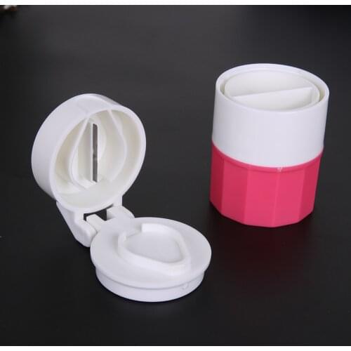 4 in 1 Portable 4 Layer Powder Tablet Grinder Powder Pill Cutter Medicine Splitter Box Storage Crusher