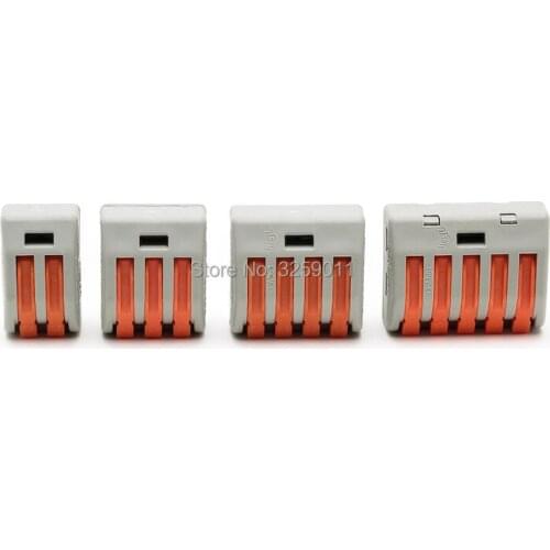 40PCS Push Wire Connector Lever Terminal Block PCT-21X 222-41X Universal Connectors Terminals 28-12AWG 28-12 AWG Assortment kit