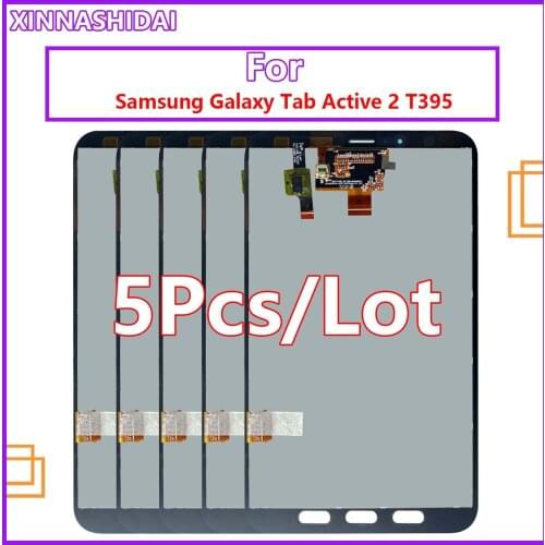 5pcs/100% For Samsung Galaxy Tab Active 2 T395 SM-T395 Full Touch Screen Digitizer LCD Display Panel Assembly Replacement Parts