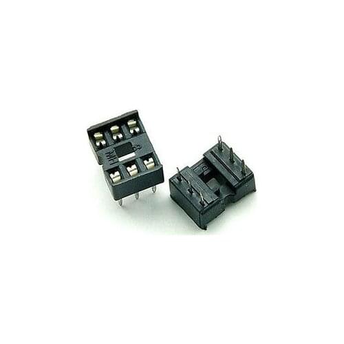 80PCS 6 Pin DIP IC Socket Adapter 6Pin Pitch 2.54mm Connector