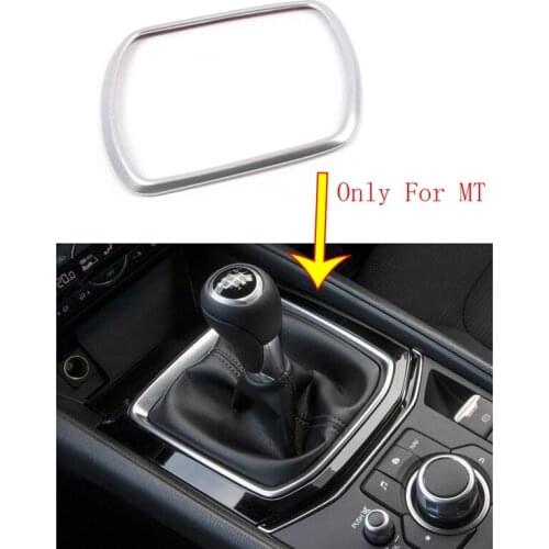 Car Chrome MT Manual Knob Gear Shift Panel Cover Trim Decoration Sticker for Mazda Cx-5 Cx5 2017