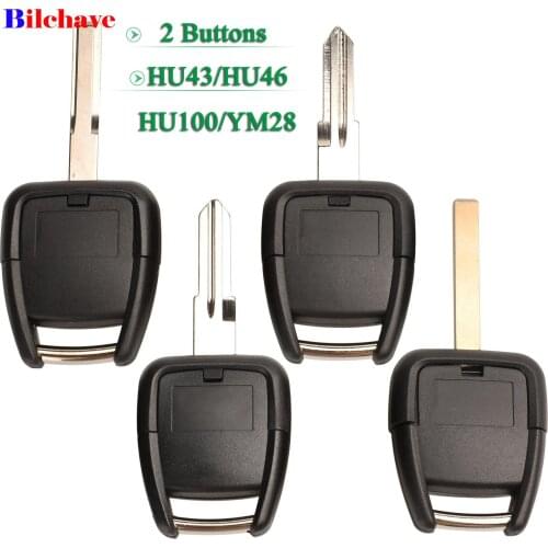 Bilchave 10pcs 2 Buttons Remote Car Key Shell With Battery Seat For Opel Vauxhall Astra Zafira Omega Vectra Key Case Replacement
