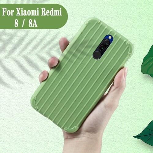Luxury Luggage For xiaomi redmi 8a case full protection Cute Suitcase Trunk TPU Silicone Back Cover For xiaomi redmi 8a 8 Coque