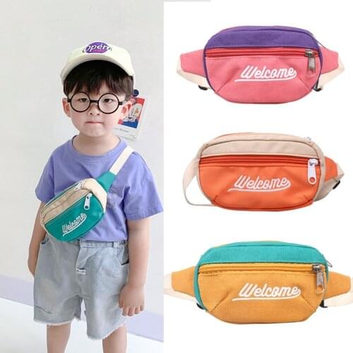 Kids Mini Fanny Pack 2020 New Cute Waist Bag for Baby Boy Girl Canvas Holographic Purse Toddler Waist Pack