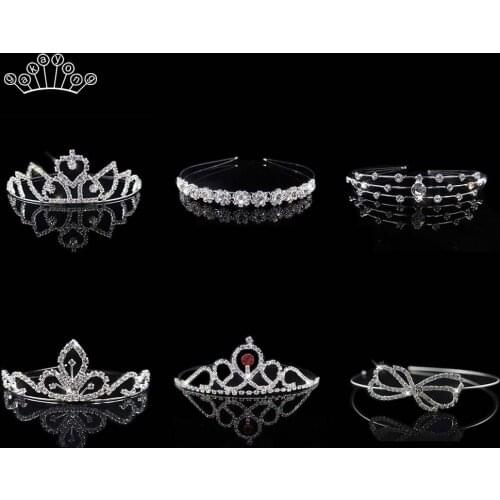 Princess Tiaras and Crowns Bridal Hair Accessories Girls Bridesmaid Crown Tiara Wedding Hair Accessories Hair Head Jewelry