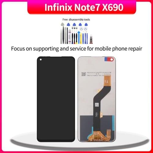 For Infinix Note7 X690 Touch Screen Digitizer Assembly For Note7 X690 lcd Replacement With Free Tools