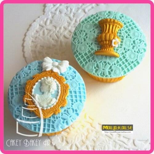 European Classical Flowerpot Vase DIY Cupcakes Decorative Food-Grade Silicone Baking Chocolate Fondant Mold A504