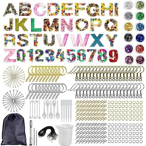353 Pcs Alphabet Resin Silicone Molds Set Backward Casting Letter Number Epoxy Molds for Resin Party Decoration Christmas Decor