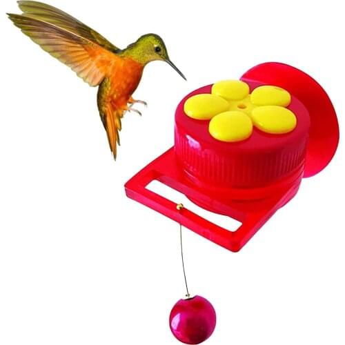 Hummingbird Feeders With Suction Cups Flower Shaped Bird Food Dispenser Window Bird Feeder Outdoor Feeder With Perch