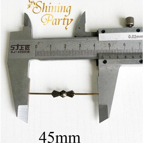 1000pcs/Lot Copper 45mm Bowtie Connector Pin, Butterfly Buckle/Tie Clips, Chandelier Lamp Parts Crystal Bead Metal Connector