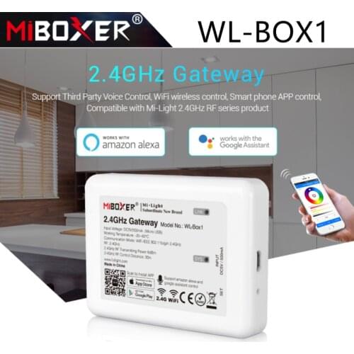 MiBoxer WIFI Controller Smart Wireless WL-Box1 Assistant Voice Control 2.4GHz Series Product