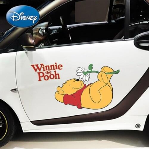 Disney Pooh Car Bear Cartoon Cute Cover Scratch Stickers Body Large Decals Car Decoration Stickers