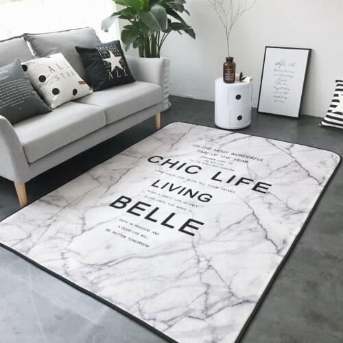 Cartoon Fashion Personality Trend Big Edition Letter Contracted Nordic Wind Hot Style Short Plush Non-slip Floor Pad Mat
