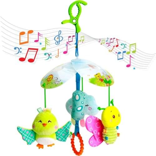 Cartoon Animal Crib Rattle Toy Removable Bed Bell Bed Hanging Baby 0-2 Years Old Grasping Hearing Educational Toy