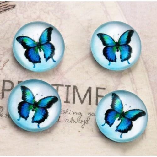 New Fashion 20pcs 12mm Handmade Photo Glass Cabochons (E6-64)