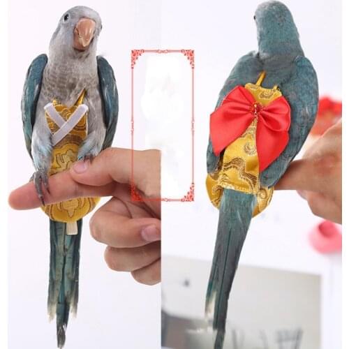 Cute Parrot Diaper Clothes Colorful Printed Cockatiel Pigeons Pet Birds Flight Suit Washable Small Medium Large Bird Diaper