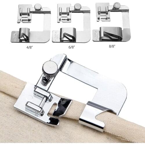 13/19/25mm Domestic Sewing Machine Foot Presser Foot Low Shank Sewing Machine Hemmer Foot For Brother Singer Sewing Accessories