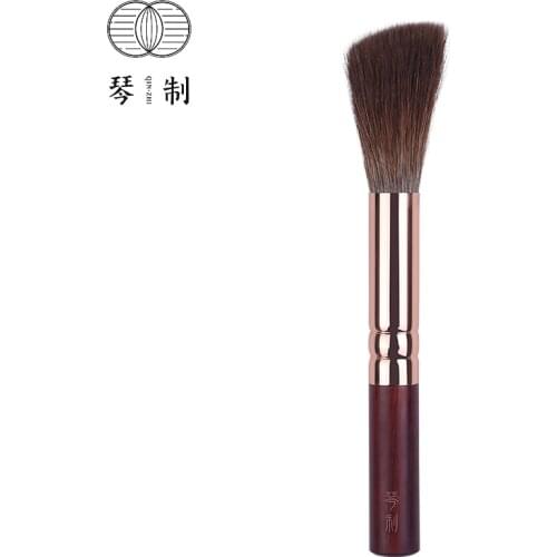 QINZHI Professional Handmade Make Up Brush 126 Angled Blush Face Powder Brush Soft Resilient Weasel Hair Makeup Brushes
